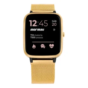 Relógio Smartwatch Mormaii Life Dourado/preto Dourado