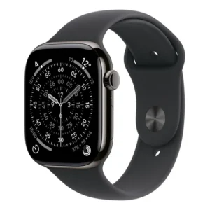 Apple Watch Series 11 GPS + Cellular - Caixa ardósia de titânio – 46 mm - Pulseira esportiva preta – P/M - Distribuidor Autorizado