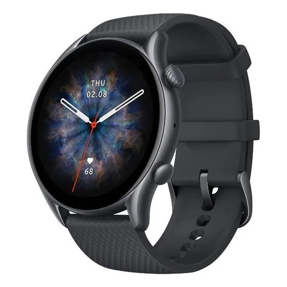 Smartwatch Amazfit GTR 3 Pro 46mm Preto Infinite, Tela AMOLED 1.45", GPS, Wi-Fi, Bluetooth - A2040