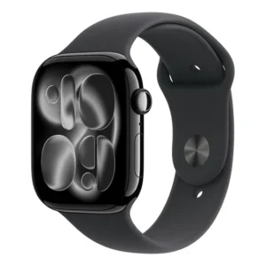 Apple Watch Series 11 GPS + Cellular - Caixa preta brilhante de alumínio – 46 mm - Pulseira esportiva preta – P/M - Distribuidor Autorizado