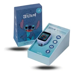 Relógio De Pulso Digital Condor Com Corria De Silicone Cor Azul-claro - Fondo Preto - Stitch