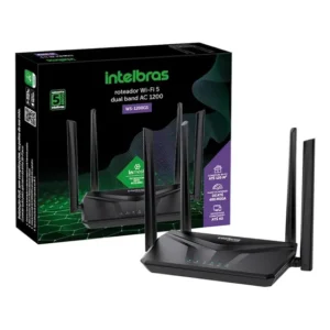 Roteador Intelbras Action W5-1200g Dual Ac1200 Mbps Gigabit Cor Preto