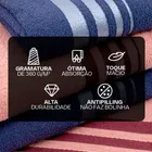 Jogo Toalhas De Algodão 4 Banho E Rosto Rosa E Azul Karsten - Imagem 3