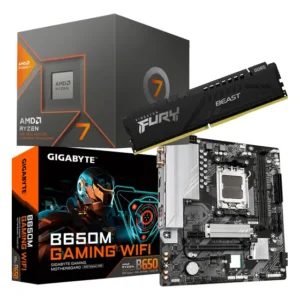Kit Amd Ryzen 7 8700g + Gigabyte B650m Gaming Wifi + 16gb Preto