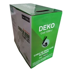 Cabo de Rede Deko Cat6 Blindado 305m STP Ethernet 1000 Base T CCA