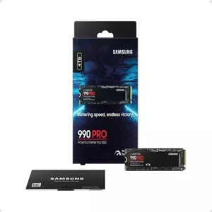 SSD 4TB Samsung 990 PRO PCIe 4.0 X4 NVMe Gaming M.2 2280 Até 7450mb/S MZ-V9P4T0B/AM