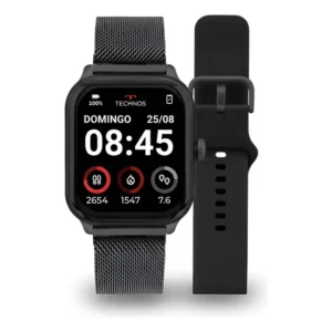 Smartwatch Technos Connect Max Pro Prata Tmaxpab/8k Preto