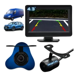 Kit Câmera Frontal Automotiva com Monitor LCD 4.3" para Carro
