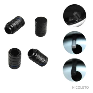 Kit Com 4 Tampa Bico Válvula - Pneu Carro Moto Bike Alumínio