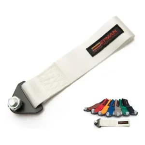 Tow Strap Hook Cinta Para Reboque Fita Esportiva Engate Cor Branco