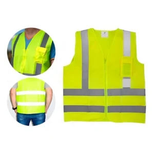 Colete Refletivo Jaqueta De Sinalização Fluorescente Bolso