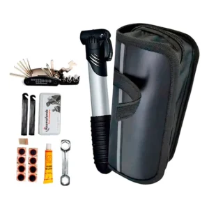 Estojo Kit Ferramentas Bike Acessórios Bolsa Quadro Bicicleta Kit Com Reparo Pneu Bomba De Ar Remendo Chaves Tumblr