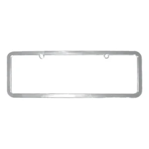 Par 2 Moldura Placa Cromado Universal Tamanho 405x135mm