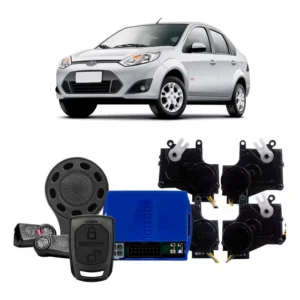 Alarme Taramps 1 Controle + Kit Trava Tragial Fiesta Sedan