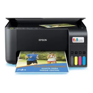 Impressora 3x1 Multifuncional Epson Ecotank L3250 Wifi Biv Cor Preto 100V/240V