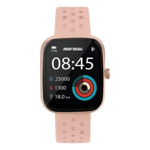 Relógio Smartwatch Mormaii Life Ultra Rosa - Molifeuaj/8t Bisel Preto Desenho da pulseira Liso