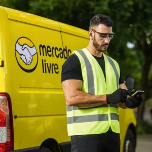 Kit Epi Colete Refletivo Entregador Luva Óculos Proteção Ca