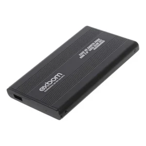 Case Exbom Preta Para HD/SSD Externo 2.5 USB 3.0 Com Cabo Alumínio LED