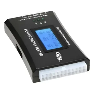 Testador De Fonte Lcd Digital Alimentação Atx 20/24 Pinos Preto