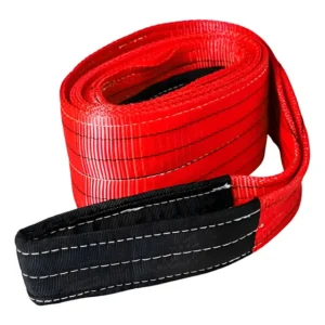 Cinta Elevação De Carga E Reboque 5ton X 6m Reforçada 150 Mm Vermelho