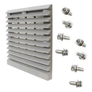 Grelha Com Filtro Anti-poeira Ventilação Painéis Elétricos Bege