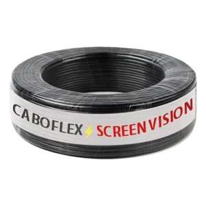 Fio 4mm Cabo Flexível Rolo Com 100 metros Elétrico 750v Cor Preto Marca Screen Vision