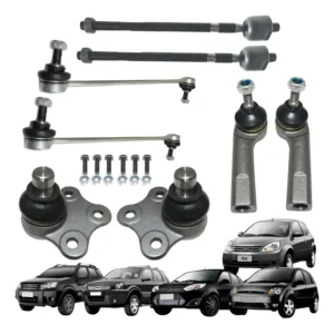 Kit Pivo Bieleta Terminal Axial Direção Fiesta Ecosport Ka