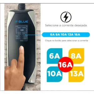 Carregador Portátil Carro Elétrico It-Blue 3,5kW Tipo 2 110/220V 5m