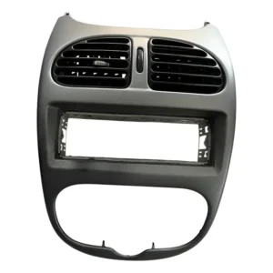 Moldura Acabamento Painel Radio Com Difusores Peugeot 206 Prata
