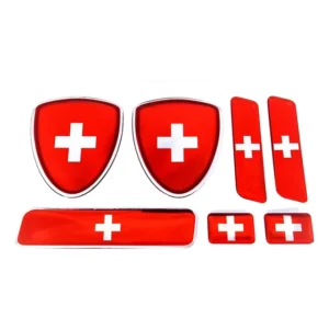 Adesivos Carro Moto Coluna Paralama Capacete Bandeira Suiça