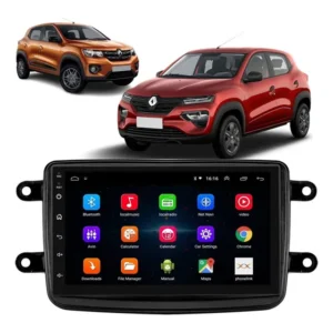 Central Multimídia Aiker com Android, GPS e Câmera de Ré para Kwid