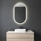 Espelho Decorativo Oval Com Led Frio De Parede De Banheiro E Sala Demoglass Led Frio - A 60 X L 40 - Imagem 10