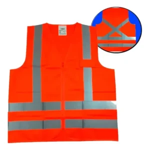 Colete Segurança Refletivo Com Bolso Sinalização Laranja Top