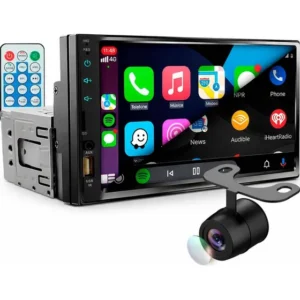 Multimídia Mp5 1din 2din 7 Carplay Android Auto Câmera Ré