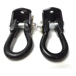 Conjunto Manilha Frontal Jeep Toyota Rural Troller Ancoragem Preto