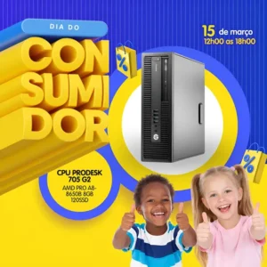 Cpu Hp Elitedesk 705 G2 Sff Amd Pro A8-8650b 8gb 120ssd 120 Gb 8 Gb Amd Pro (Recondicionado)