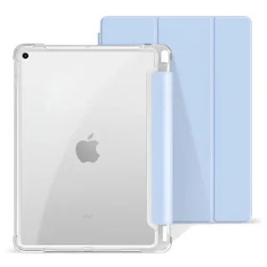 Capa iPad 9 Geração Suporte Pencil Auto Hibernação Prática Cor Azul-claro