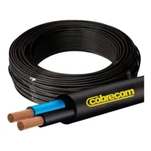 Cabo 2 Vias 1mm Flexível Pp Fio De Cobre Com 20 Metros Cor da cobertura Preto
