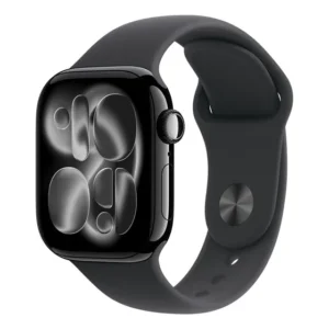 Apple Watch Series 11 GPS + Cellular - Caixa preta brilhante de alumínio – 42 mm - Pulseira esportiva preta – P/M - Distribuidor Autorizado