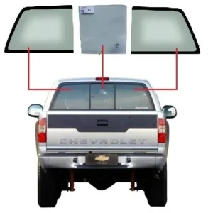 Vidro Traseiro S10 95/ Cabine Simples/dupla Kit Com 3 Peças