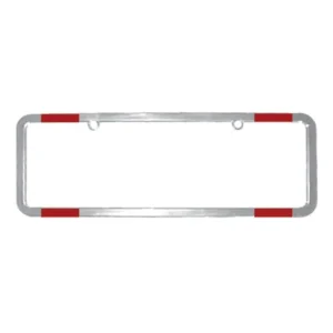 Suporte Moldura Para Placa De Carro Cromada Padrão Refletor