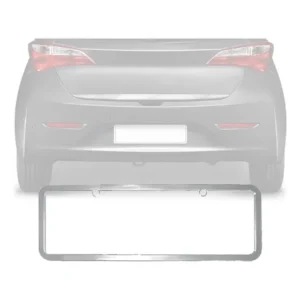 Moldura Placa Cromada Lisa Especial 36,5cm/12cm