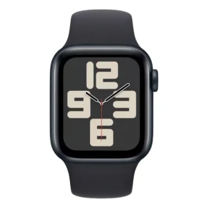 Apple Watch SE GPS • Caixa meia-noite de alumínio – 44 mm • Pulseira esportiva meia-noite – P/M