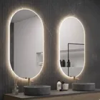 Espelho Decorativo Oval Com Led Frio De Parede De Banheiro E Sala Demoglass Led Frio - A 60 X L 40 - Imagem 6