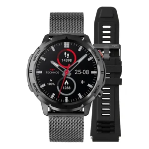 Smartwatch Technos Connect Sports Call Tela AMOLED Bluetooth Preto