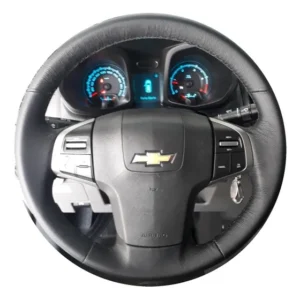 Capa De Volante Costurada S10 13/19 Ltz Em Couro Liso