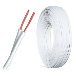 Cabo Fio Paralelo 2x20 0,50mm 100 Metros Rolo Fio Elétrico Cor Da Cobertura Branco Branco