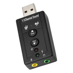 Adaptador Placa Som Usb 7.1 Entrada P2 Fone Microfone Pc Not