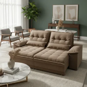 Sofá 3 Lugares Retrátil E Reclinável Bergamo 2,10m