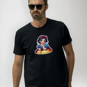 Camiseta Branca De Neve Disney 100%algodão Femininomasculino